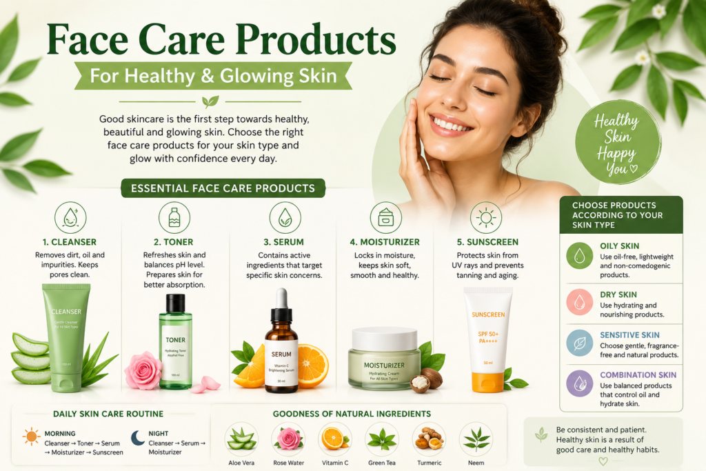 5 Face Care Products for Healthy & Glowing Skin