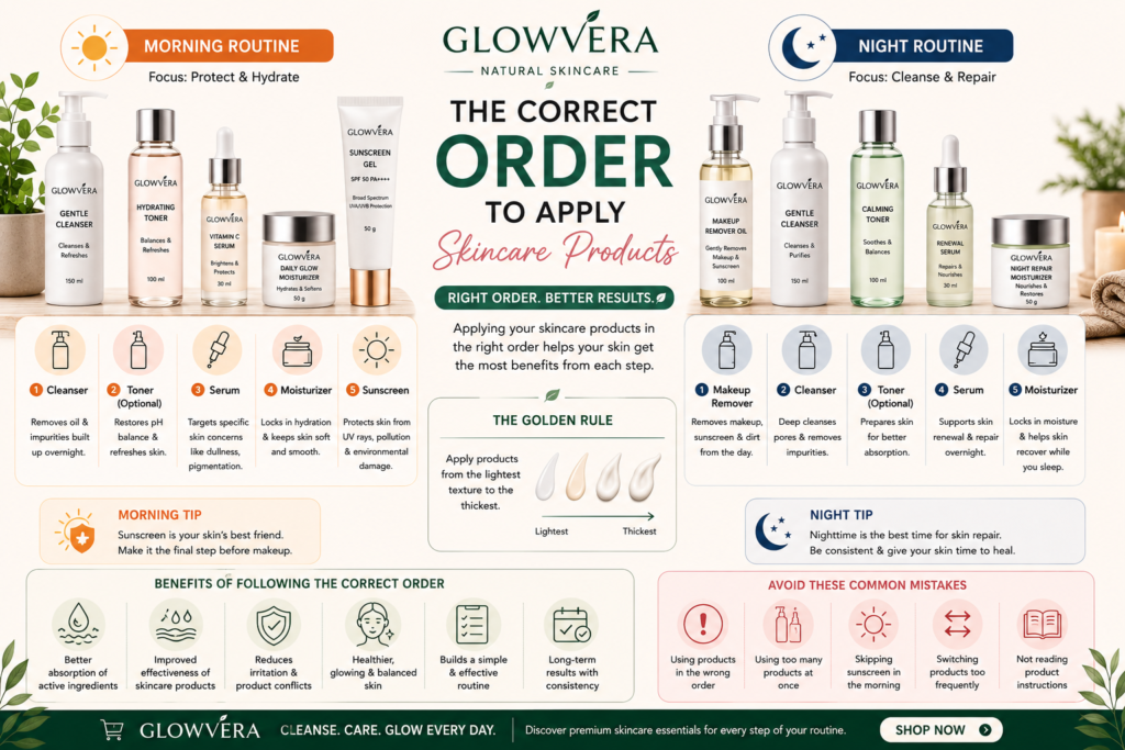 Correct Order to Apply Skincare Products
