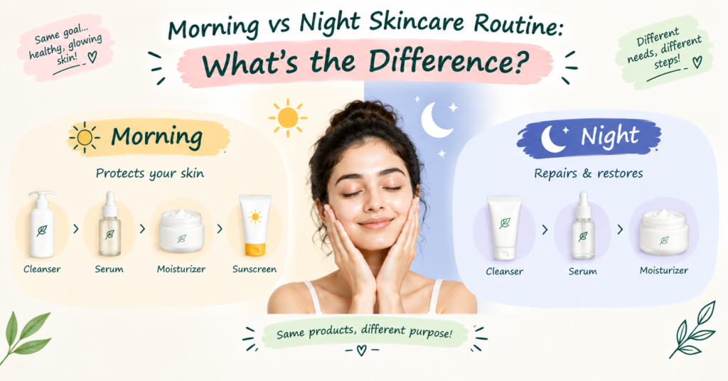 Morning vs Night Skincare Routine
